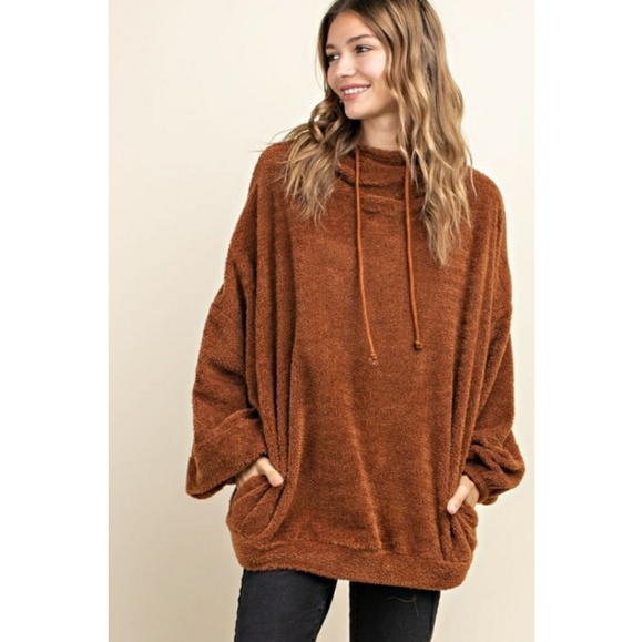 Sweaters - ❤️LAST ONE❤️🌿FUZZY PULLOVER HOODIE🌿